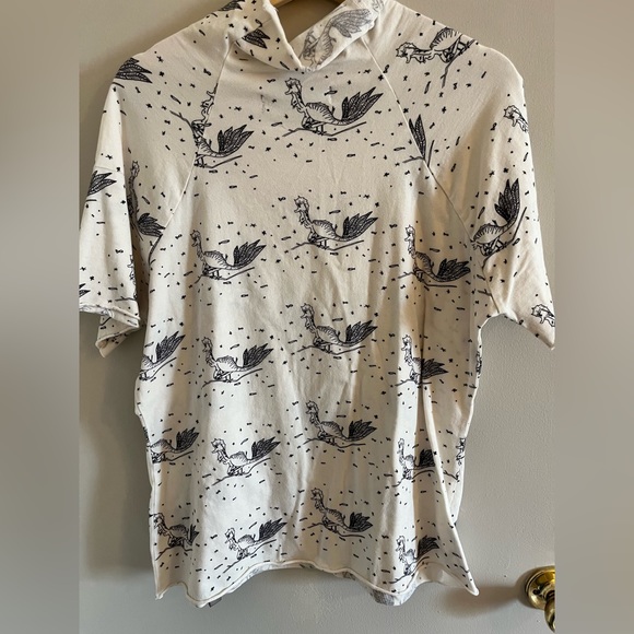 Victa Designs Dragonbird mock neck short sleeve turtleneck, Women’s Size L - Picture 2 of 7